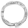 Pompeii3 1/2Ct Diamond Vintage Vine Floral Eternity Stackable Wedding Ring 14K White Gold - 2 of 4