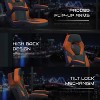 BlackArc High Back Gaming Chair with Faux Leather Upholstery, Height Adjustable Swivel Seat & Padded Flip-Up Arms - 3 of 4