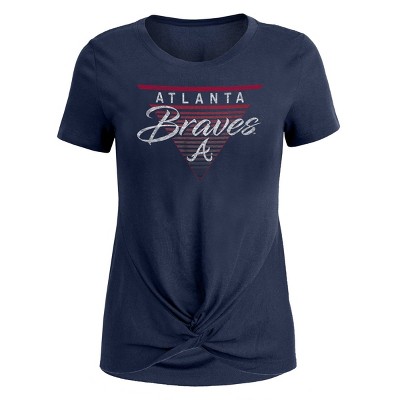 Plus Size - MLB Atlanta Braves Navy Triblend Tee - Torrid