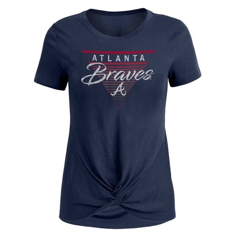 MLB Atlanta Braves Women's Slub T-Shirt - XS