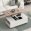 NicBex Modern Rectangle Coffee Table with Lift Top and 3 Storage Drawers for Living Room - 4 of 4