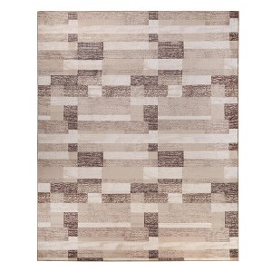 Modern Geometric Blocks Washable Indoor Area Rug by Blue Nile Mills - 1 of 4