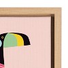 18" x 24" Sylvie Mid-Century Modern Tropical Toucan Framed Canvas Natural - Kate & Laurel All Things Decor - image 3 of 4