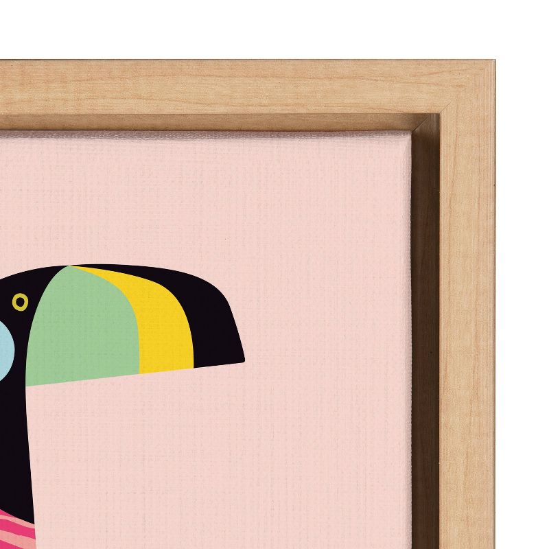 18&#34; x 24&#34; Sylvie Mid-Century Modern Tropical Toucan Framed Canvas Natural - Kate &#38; Laurel All Things Decor, 4 of 7