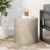 ACEPANO 15.75 in. W Modern LightWeight Concrete Magnesium Oxide Side Table for Outdoor & Indoor-Light Grey - 3 of 4