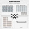Post Base, Deck Brackets 4 Pack Heavy Duty Steel - Rust-Resistant Post Anchors with Hardware Kit for Fence, Deck, Gazebo - 4 of 4