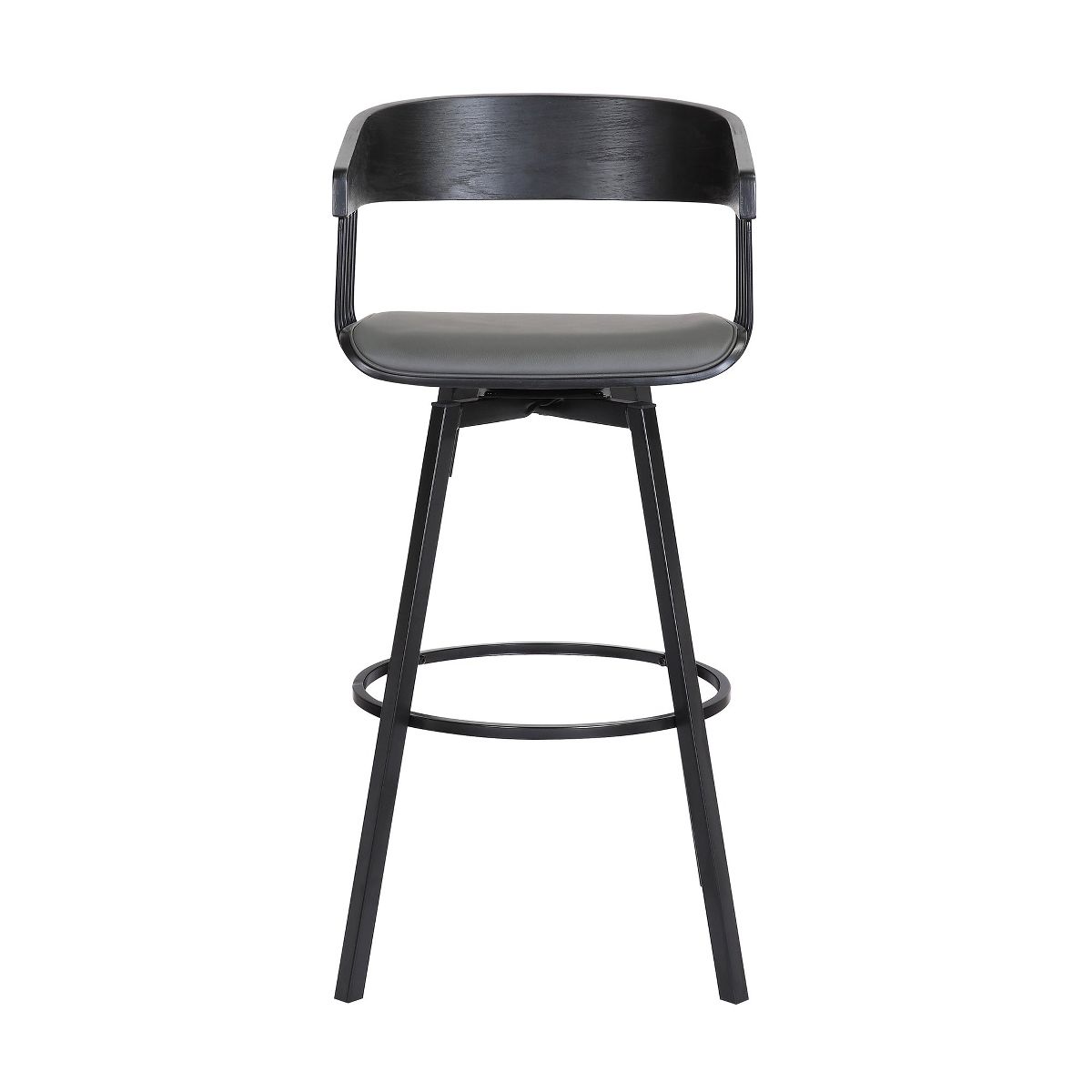 Athena Upholstered Swivel Barstool - thumbnail 3