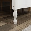 FUFU&GAGA Queen - Size White Solid Wood Bed Frame with Arch Design, Rubber Wood & Pine Wood Construction - 4 of 4