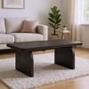 Resenkos Wooden Rectangular Coffee Table, Modern Living Room Furniture, Stylish Home Decor, Perfect for Contemporary Style, Black - 3 of 4