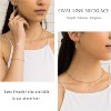 Summit Adventure Pearl 18K Gold Paperclip Chain Choker Satellite Chain Biwa Pearl Pendant Necklace Dainty Jewelry for Women - 4 of 4