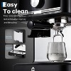 20 Bar Pressure Stainless Steel Espresso Machine with Grinder, 1.5l Removable Water Tank, Milk Frother Steam Wand, Adjustable Shot Volume - 3 of 4
