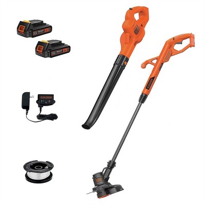 Black & Decker BCK279D2 20V MAX Brushed Lithium-Ion Cordless Axial Leaf  Blower and String Trimmer- Edger Combo Kit with (2) 1.5 Ah Batteries