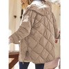 Imily Bela Womens Lightweight Quilted Puffer Jacket Hooded Winter Coat With Pockets - 3 of 4