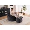CAVINAS Chenille Fabric Foam Bean Bag Chair Set with Filling,Soft Bean Bag Couch,Accent Chairs for Living Room - 3 of 4