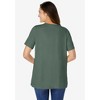Woman Within Plus Size Eyelet Henley Tee - 3 of 4