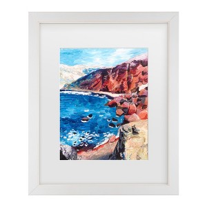 Trademark Fine Art - Key and Sea Red Sand Beach Matted Framed Art - 1 of 4