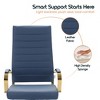 LeisureMod Benmar High-Back Leather Office Chair with Swivel, Tilt, Adjustable Height, Ergonomic Design for Home Office, Study, or Workspace - 4 of 4
