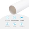 Unique Bargains Water Plumb DIY Crafts High Impact Rigid Round Pipes 8" Length ID 1.81" OD 1.97" White - 3 of 4