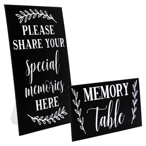 Faithful Finds 2-pack Celebration Of Life Decorations, Memory Signs For  Funeral, Memorial Service, Graduation, Wedding, Bridal Shower, 2 Sizes :  Target