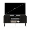 Furinno Mid-Century TV Stand Entertainment Media Console w/2 Cabinets&Open Storage Shelves for TVs up to 50",Espresso - 2 of 4