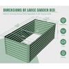Syemin Metal Deep Root Planter Box Outdoor, Galvanized Garden Bed，or Vegetables, Flowers, Herbs, and Succulents, Green, 94.49"*47.25"*23.62" - 2 of 4