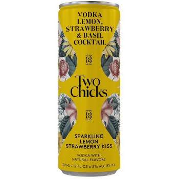 Two Chicks Sparkling Lemon Strawberry Kiss - 4pk/12 fl oz Cans