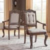 Set of 2 Charmond Dining Upholstered Armchair Brown - Signature Design by Ashley: Elegant Traditional Style, Button-Tufted, Wood Legs - 2 of 4