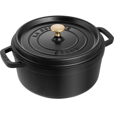 STAUB Cast Iron 4-qt Round Cocotte