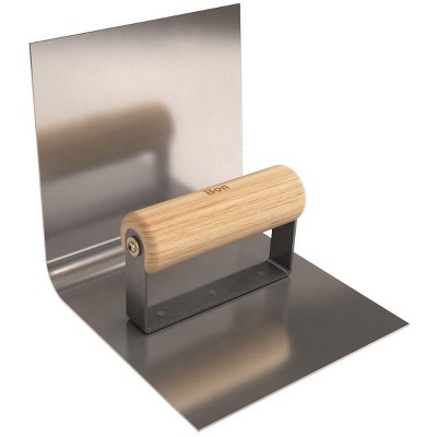 Bon Tool 12-473 Base Tool - Stainless Steel 6-inch X 6-inch - 3/4-inch Radius 6-inch Lip Wood Handle