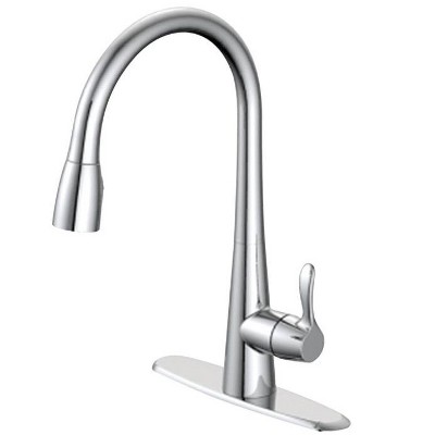 OakBrook Vela One Handle Chrome Kitchen Faucet