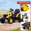3-in-1 24V Ride On Tractor for Kids, Electric Excavator, Bulldozer, Trailer, Remote Control, LED Lights, Music, USB - 3 of 4