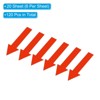 Unique Bargains Waterproof Removable Self-Adhesive Wall Marking Arrow Stickers 4 Inch Red 120 Pcs - 3 of 4
