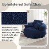 MOONMISS Oversized Barrel Accent Chairs,Round Lazy Sofa with 3 Pillows,Comfy Armchair with Thick Base for Living Room,Bedroom,Apartment - 4 of 4
