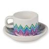 Color-Me Glazed Ceramic Cup and Saucer Pk12 - 2 of 2