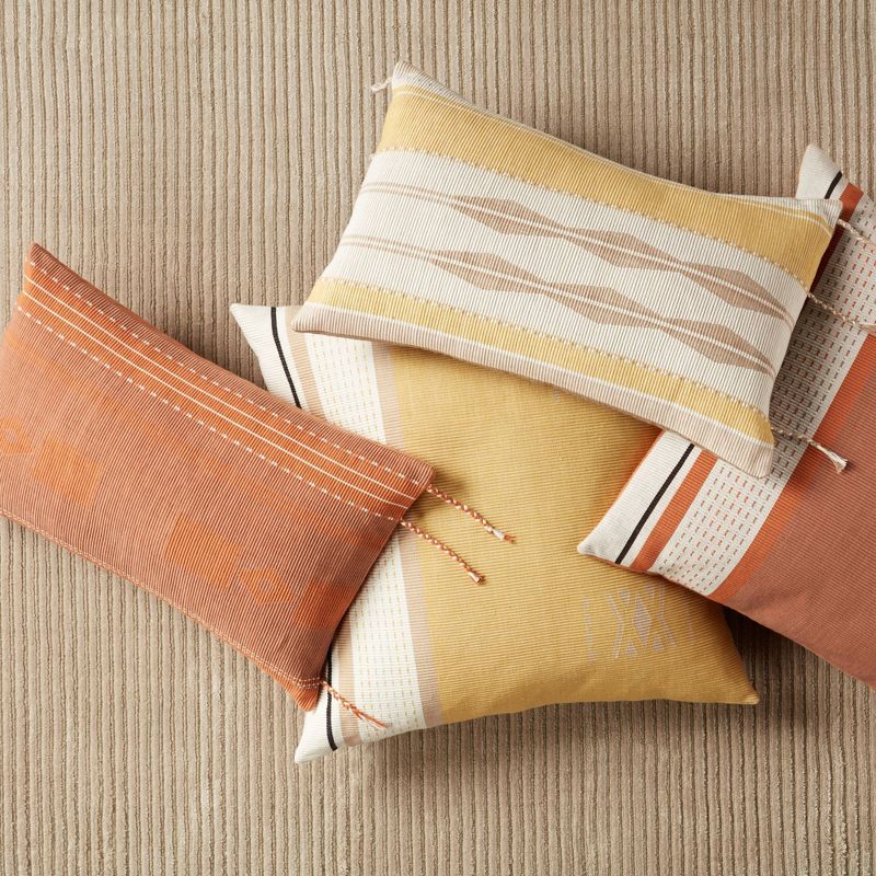 13&#34;x21&#34; Oversize Vibe by Bhodi Warm Lumbar Throw Pillow Cover Taupe/Terracotta - Jaipur Living, 6 of 7