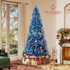 Tangkula Pre-Lit Artificial Christmas Tree Blue Hinged Xmas Tree w/ Frosted PVC Branch Tips - 4 of 4