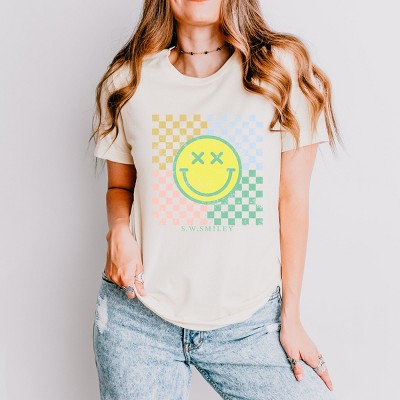 Simply Sage Market S.W.Smiley Four Square Smiley Face Short Sleeve Tee