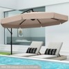 Costway 10 FT Offset Hanging Umbrella  Patio Cantilever Umbrella with Cover Beige/Gray/Navy/Turquoise/Red/Brown - 4 of 4