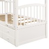 NicBex Twin over Twin Bunk Bed Convertible Pine Triple Bed Frame with Trundle, 3 Drawers, Ladder and Guardrail, No Box Spring Required - 4 of 4