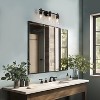 LNC Naturestrl 22-in Bathroom Vanity Light with Clear Glass Cylinder Shades, Polished Gold, Matte Black, Modern, 3-Light - 2 of 4