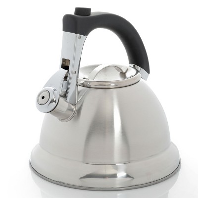 Mr. Coffee Collinsbrook 2.4 Qt Whistling Tea Kettle, Silver/Black 