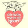 Men's Star Wars The Mandalorian Valentine's Day Grogu This is the Way to my Heart T-Shirt - 2 of 4