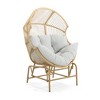 Chic Crate - Elevate Your Outdoor Living with the Luxurious Light Brown Palos Wicker Glider Chair for Ideal Comfort - 2 of 4