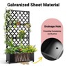 Metal Privacy Screen with Planter Box, 72" H x 47" W Outdoor Privacy Screens and 3-Panels, Garden Decorative with Trellis for for Climbing Vines - 4 of 4