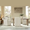 Spruce&Spring Dining Arm Chair with Caster Wheels Fabric Fully Assembled, Single - 4 of 4