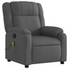 vidaXL Dark Gray Fabric Massage Recliner Chair - Adjustable Lounge Seat With Vibration Massage, Side Pocket, And Sturdy Frame For Home Comfort - 3 of 4