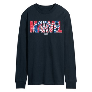 Men's - Marvel - Tie Dye Long Sleeve Graphic T-Shirt - 1 of 4