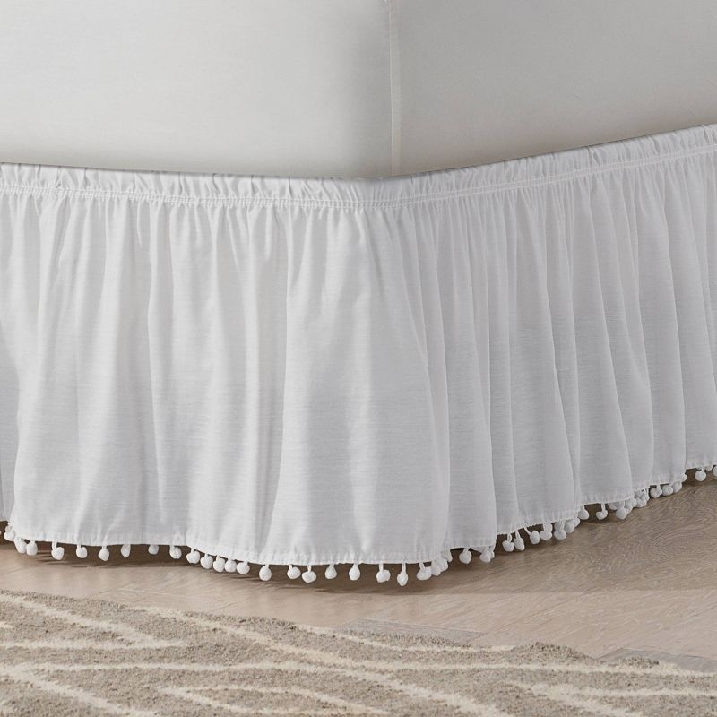 Wrap Around Pom Pom Bed Skirt - EasyFit&#153;, 2 of 5