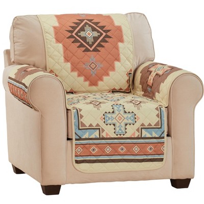 Collections Etc Sierra Crosses Aztec Design Furniture Protector Chair Pink