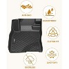 Floor Mats for   2018 2019 2020 2021 2022 2023 2024, All Weather Car Floor Mats Fit Front 1st & 2nd Row, Black - 4 of 4